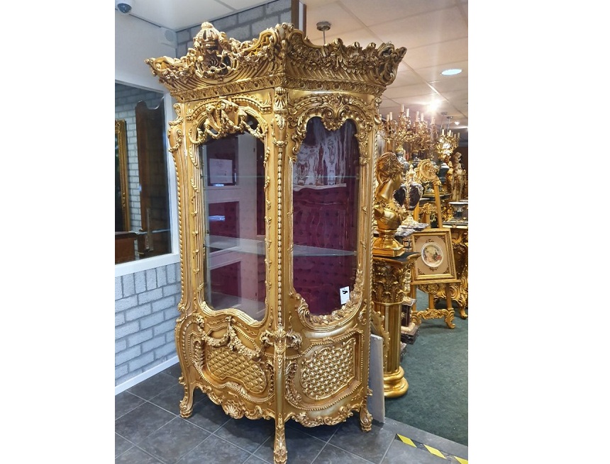 BK-569.Vitrína gold rokoko Maria Luisa
