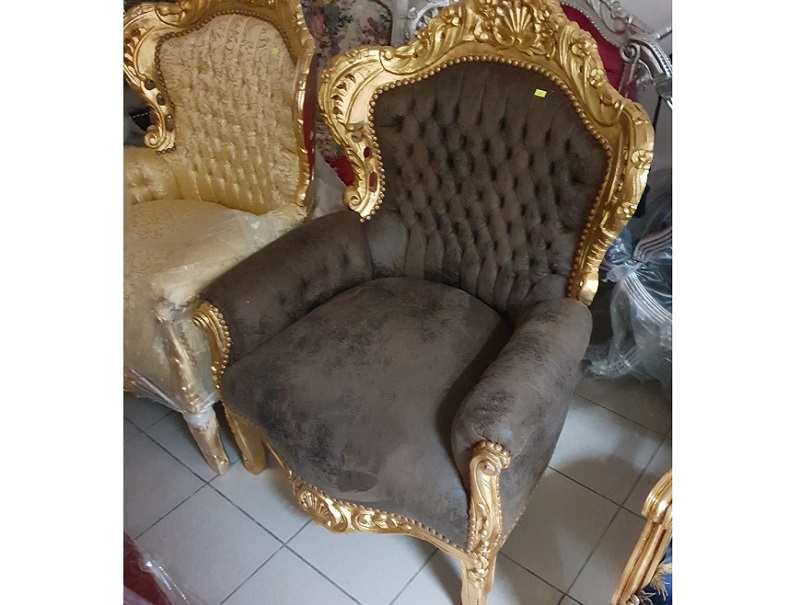 HKO-421.Kreslo gold suedin