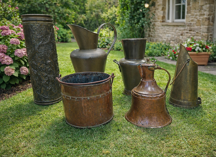 LL-125.Medené a mosadzné nádoby