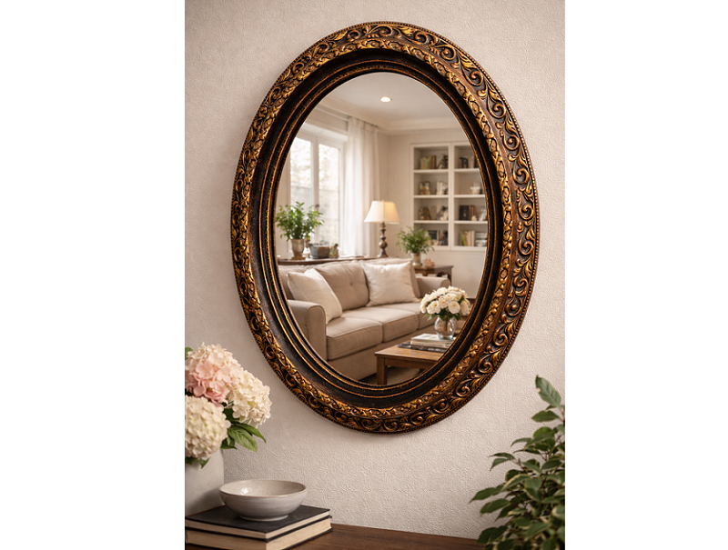 ZR-35.Zrkadlo oválne patina