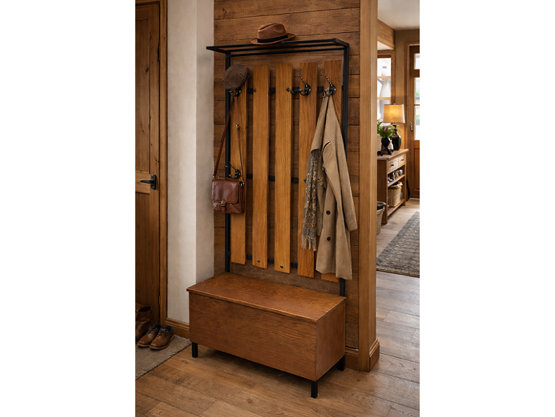 K-761.Chodbový vešiak s truhlicovou skrinkou