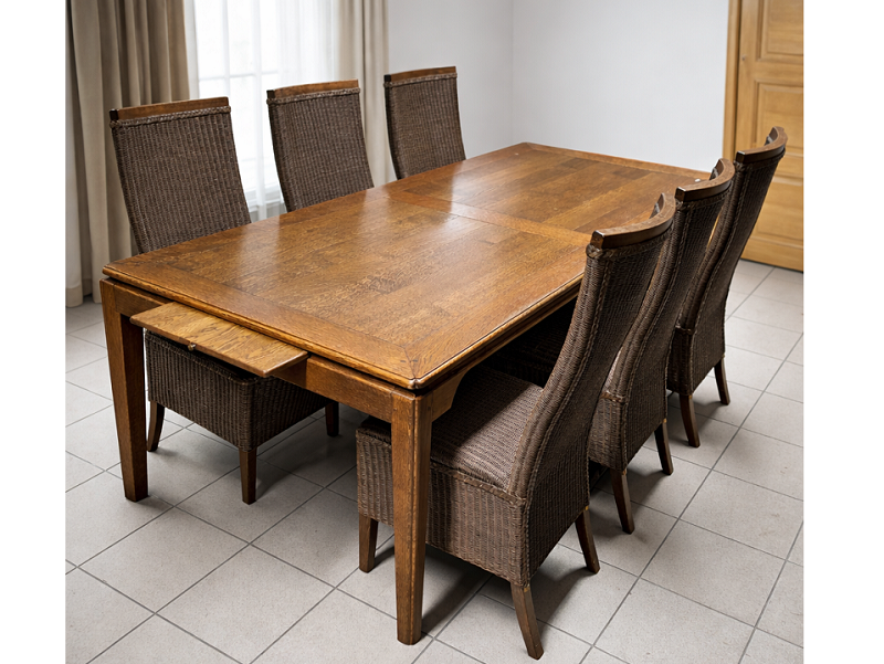 ST-281.Celodubový stôl so 6x stolička